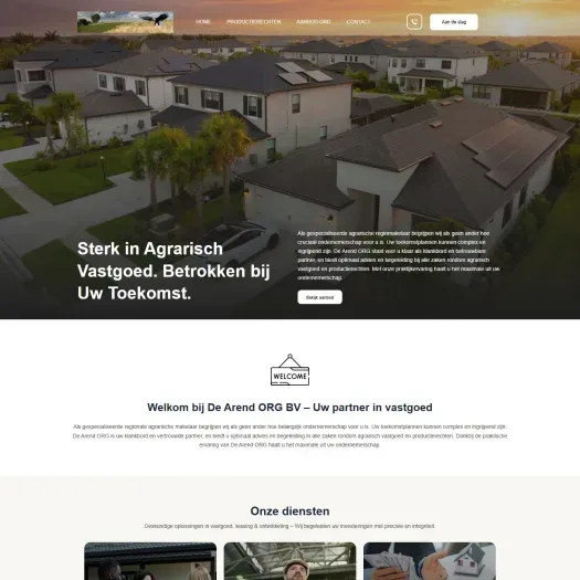 Screenshot van de website van www.dearend.org