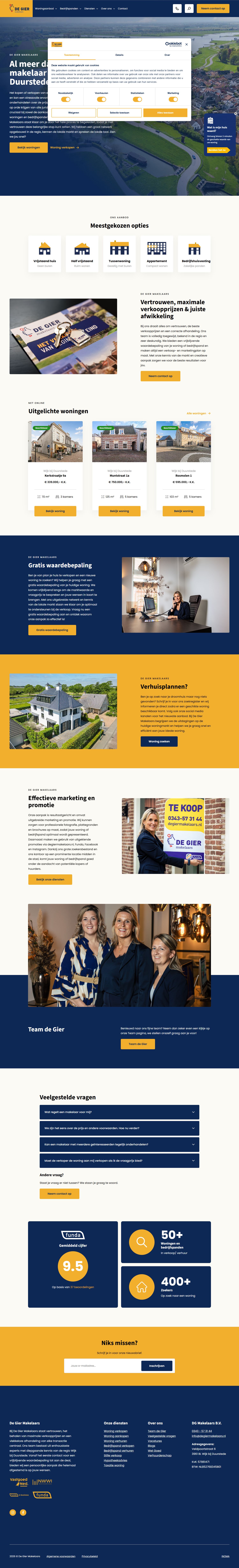 Team photo of De Gier Makelaars