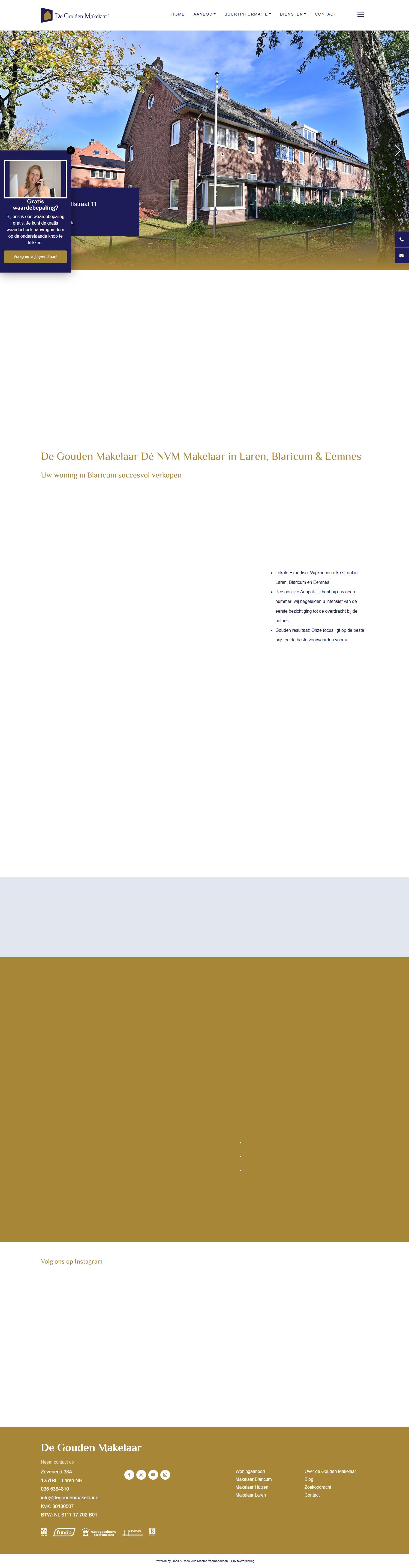 Screenshot der Website von www.degoudenmakelaar.nl