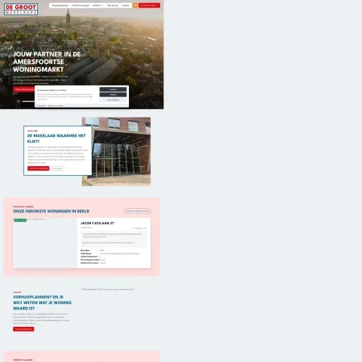 Screenshot of the website of www.dgmakelaars.nl