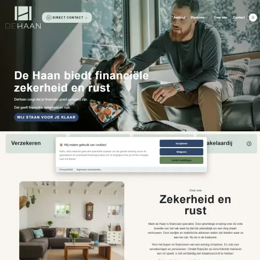 Screenshot van de website van www.deha-fa.nl