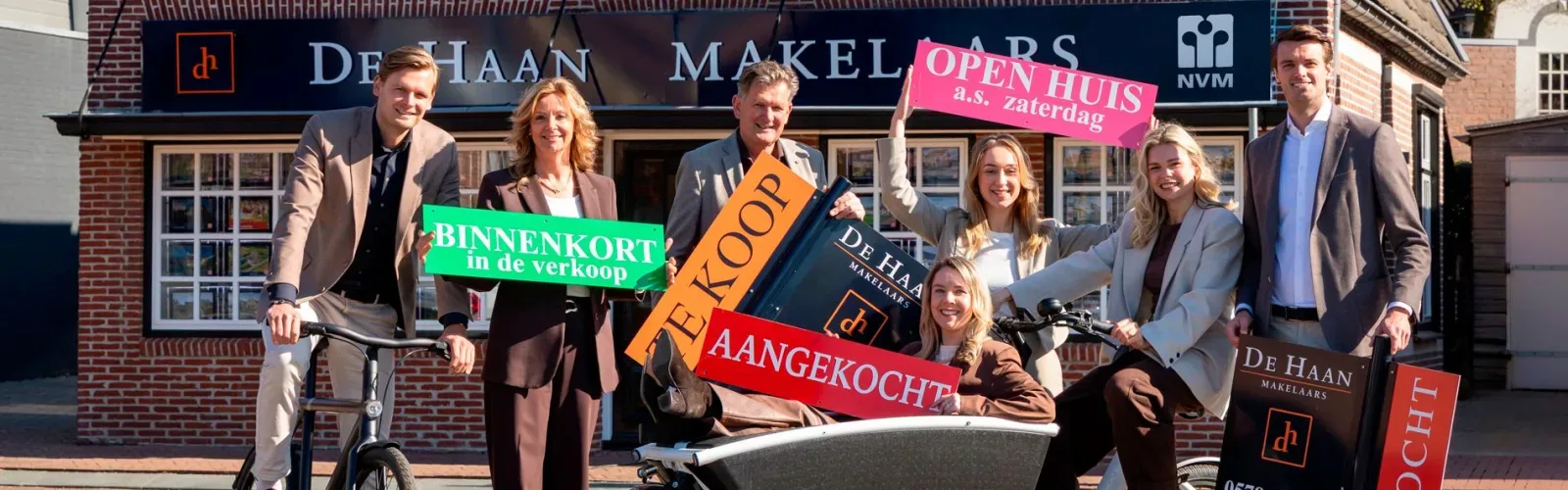 Team foto van De Haan Makelaars