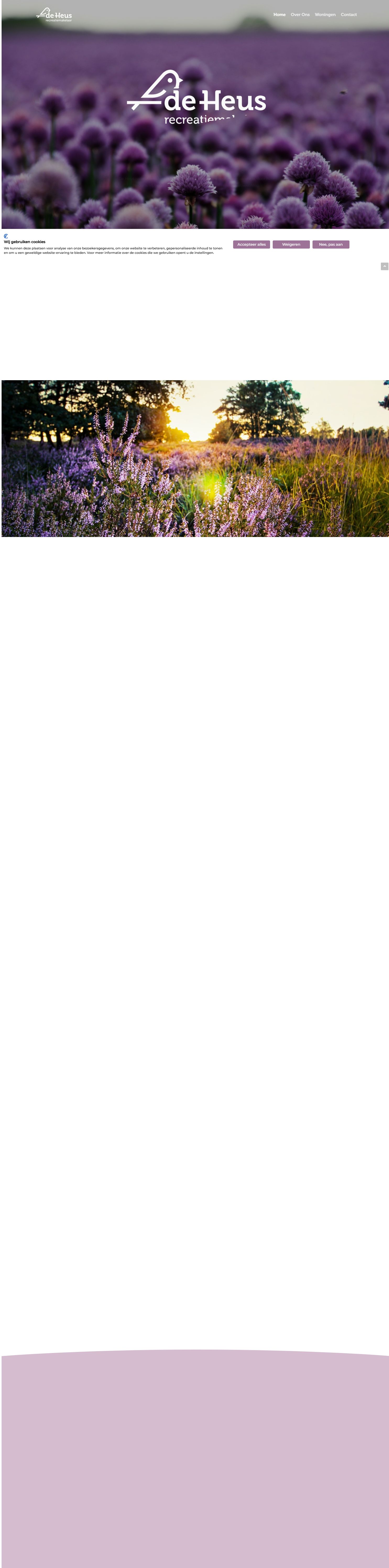 Screenshot der Website von www.deheusrecreatiemakelaar.nl