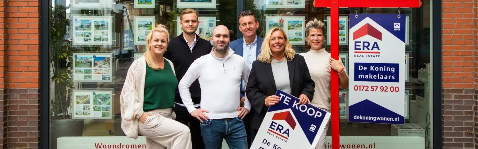 Team foto van De Koning makelaars (ERA en NVM)