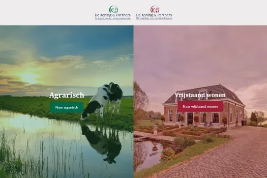 Screenshot of the website of koningp.nl