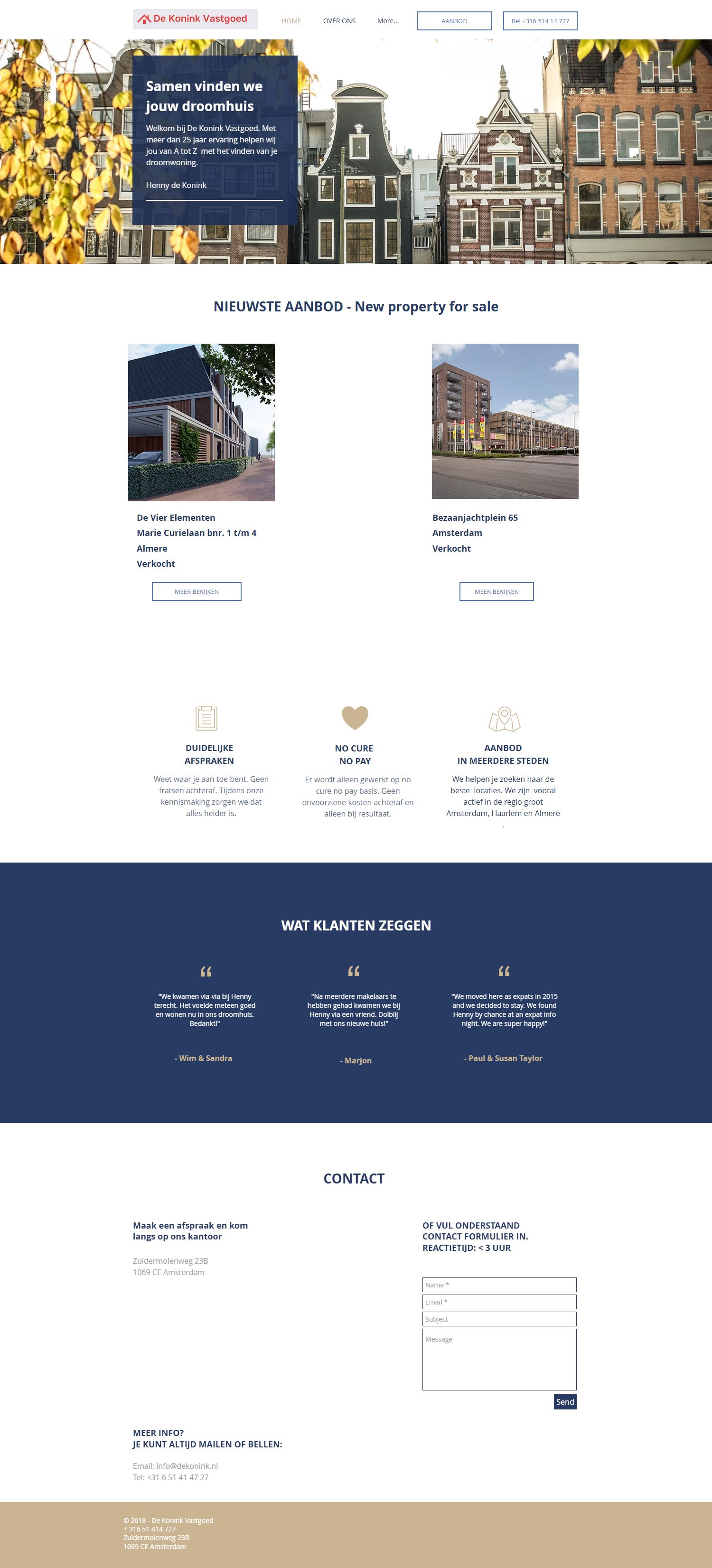 Team photo of De Konink Vastgoed