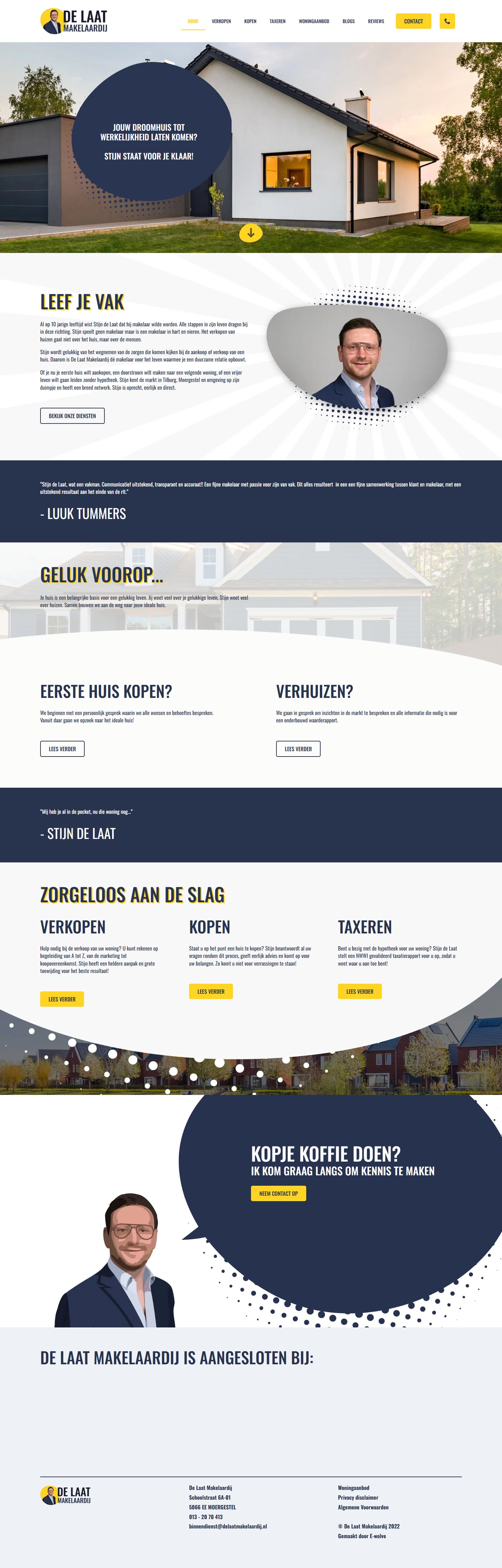 Screenshot der Website von www.delaatmakelaardij.nl