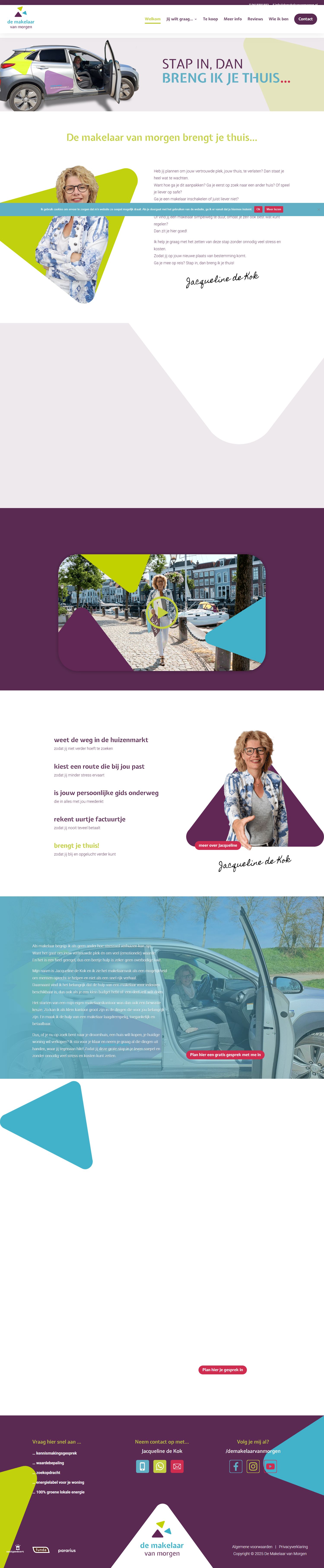 Screenshot of the website of www.demakelaarvanmorgen.nl