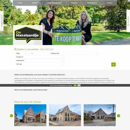 Screenshot der Website von www.demakelaardije.nl