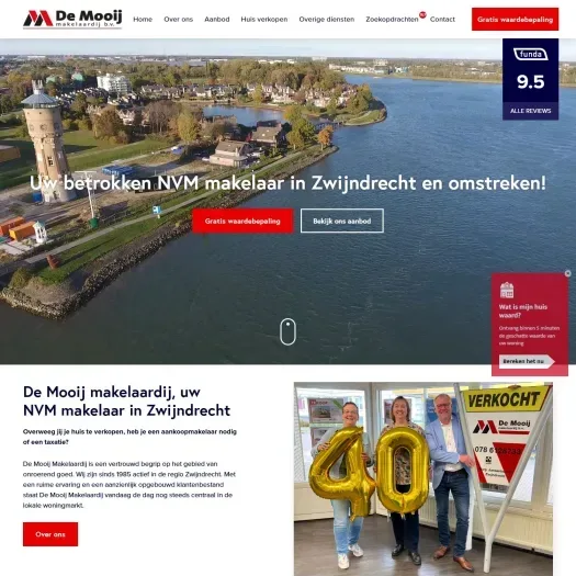 Screenshot van de website van www.demooijmakelaardij.nl