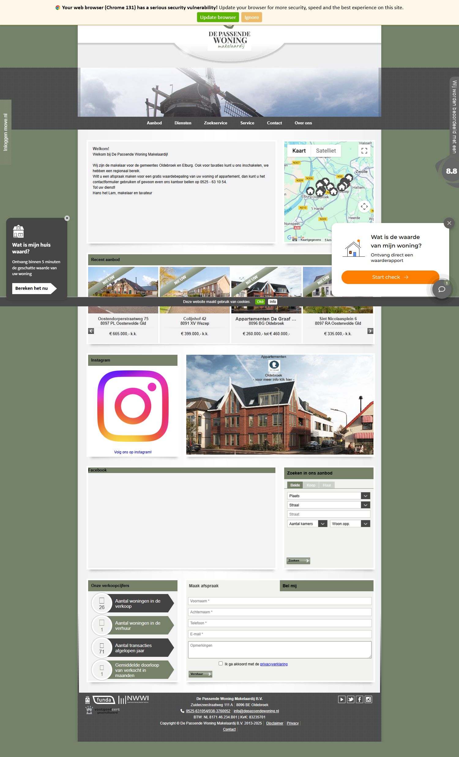 Screenshot der Website von www.depassendewoning.nl