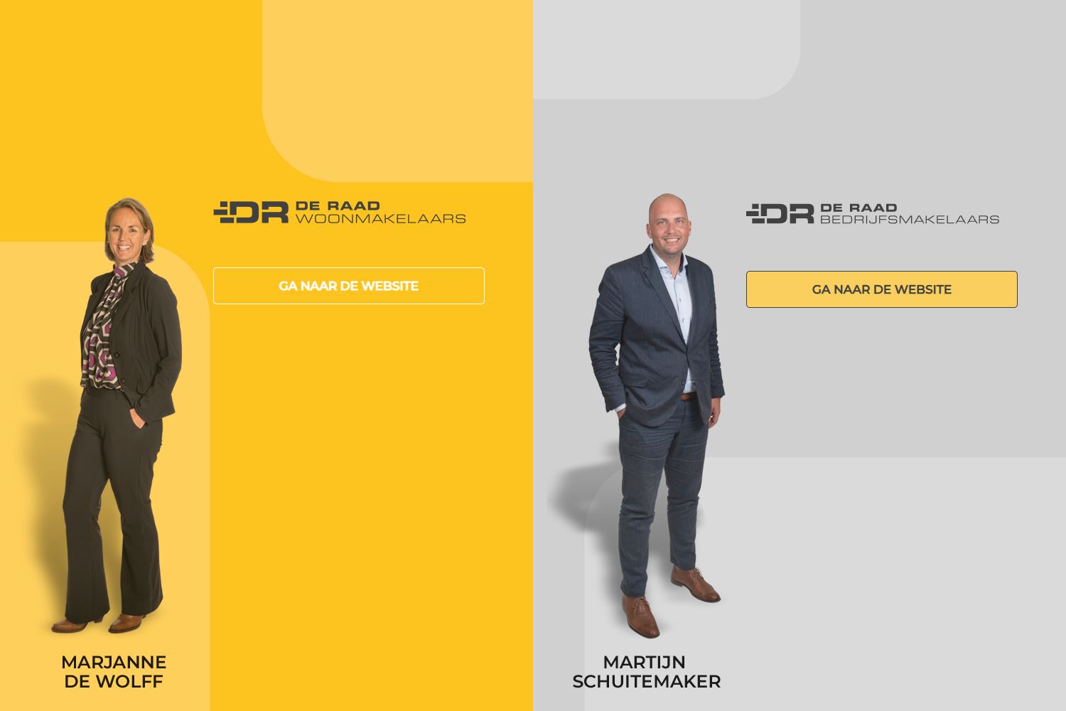 Screenshot der Website von www.deraadmakelaars.nl