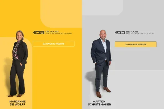 Screenshot of the website of www.deraadmakelaars.nl