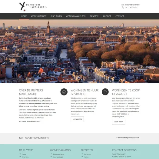 Screenshot van de website van www.deruyters.nl