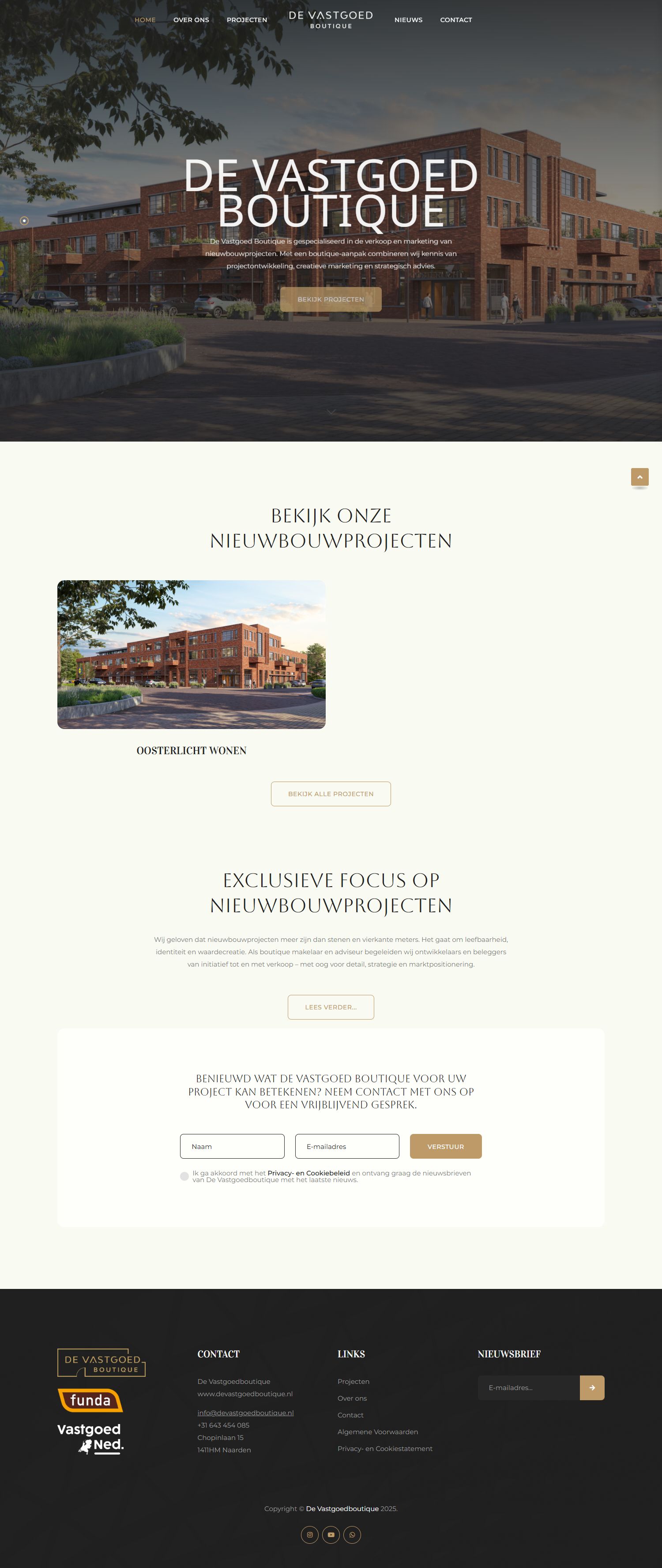 Screenshot van de website van www.devastgoedboutique.nl