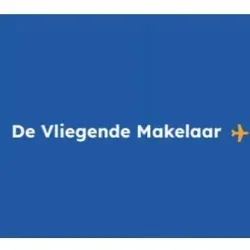 Logo "De Vliegende Makelaar" Wij vliegen graag voor u.