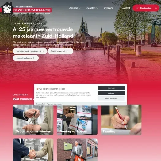 Screenshot van de website van www.dewekkervoorschoten.nl