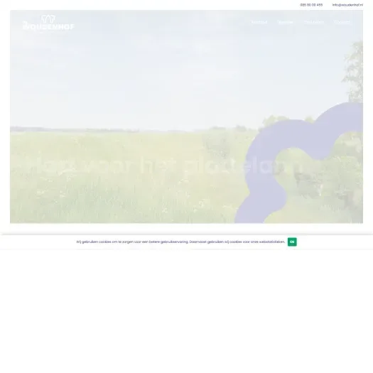 Screenshot van de website van www.woudenhof.nl