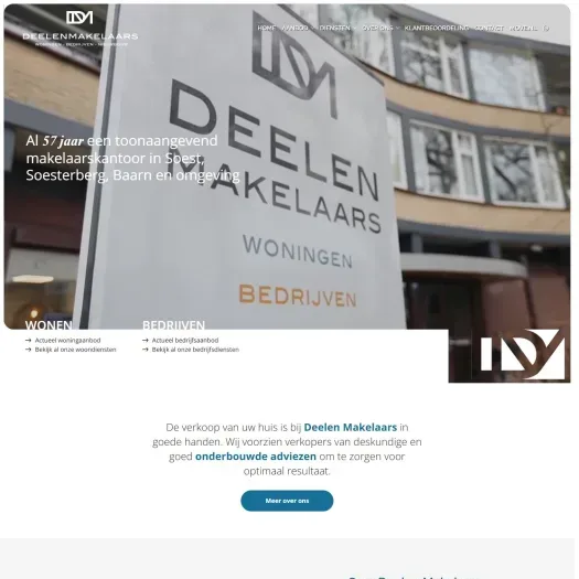 Capture d'écran du site web de www.deelen.nl
