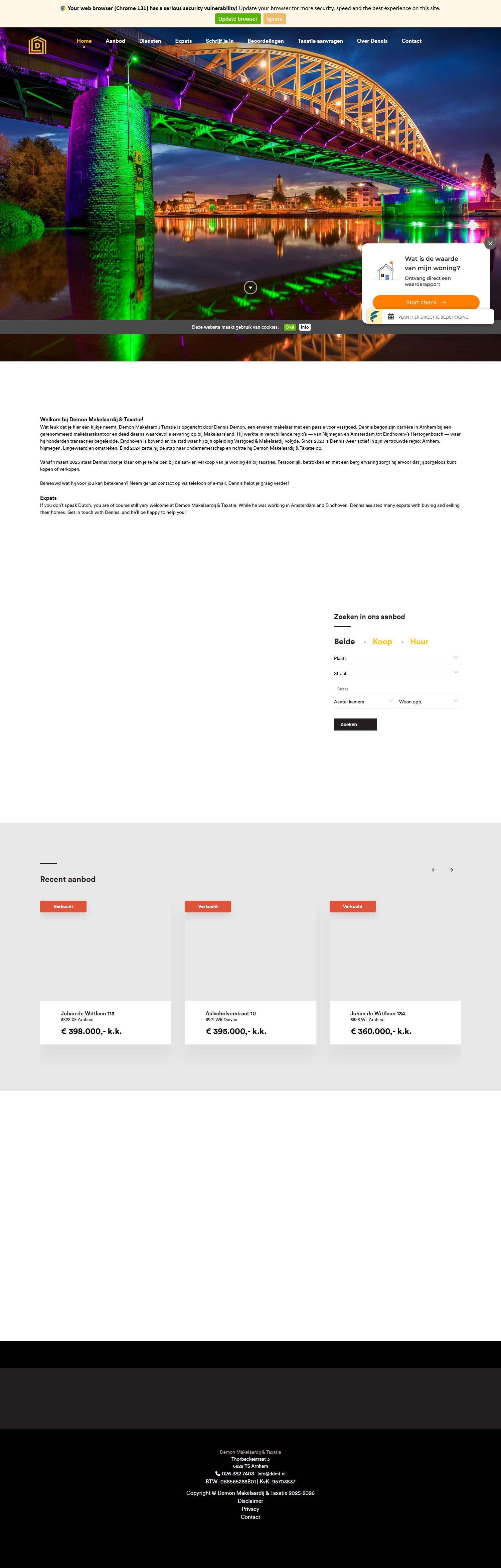 Screenshot der Website von ddmt.nl