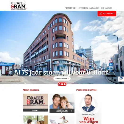 Screenshot van de website van www.braberram.nl