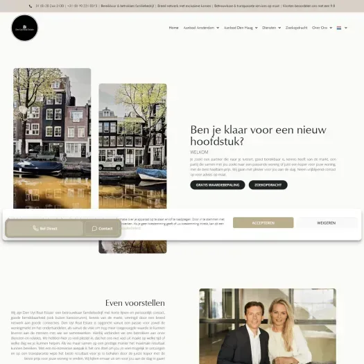Screenshot of the website of www.denuylrealestate.com