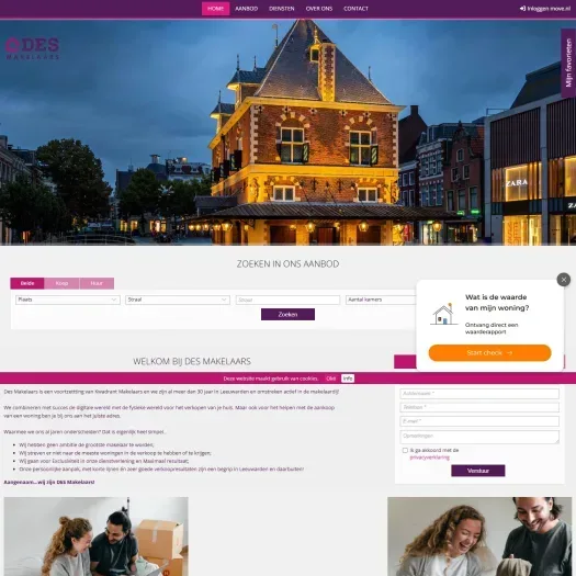 Capture d'écran du site web de www.desmakelaars.nl