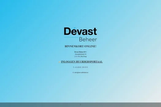 Screenshot van de website van www.deevastbeheer.nl