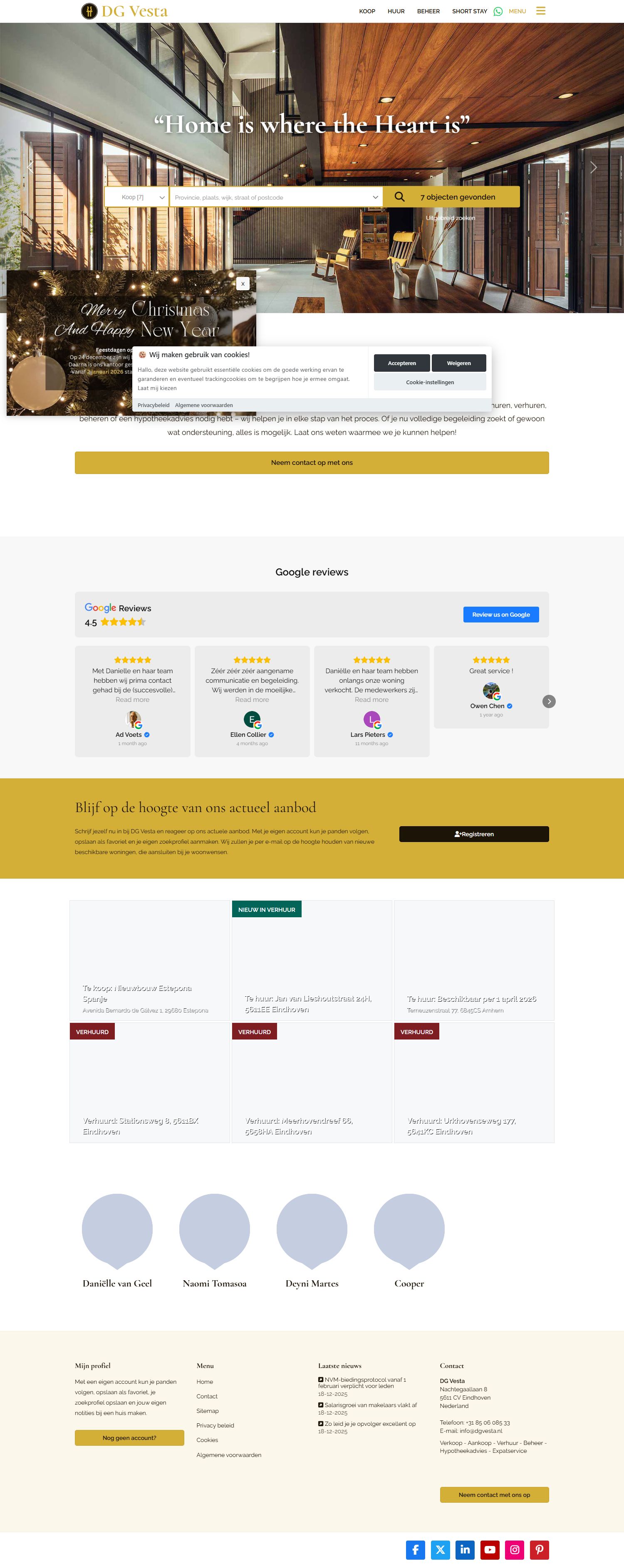 Capture d'écran du site web de www.dgvesta.nl