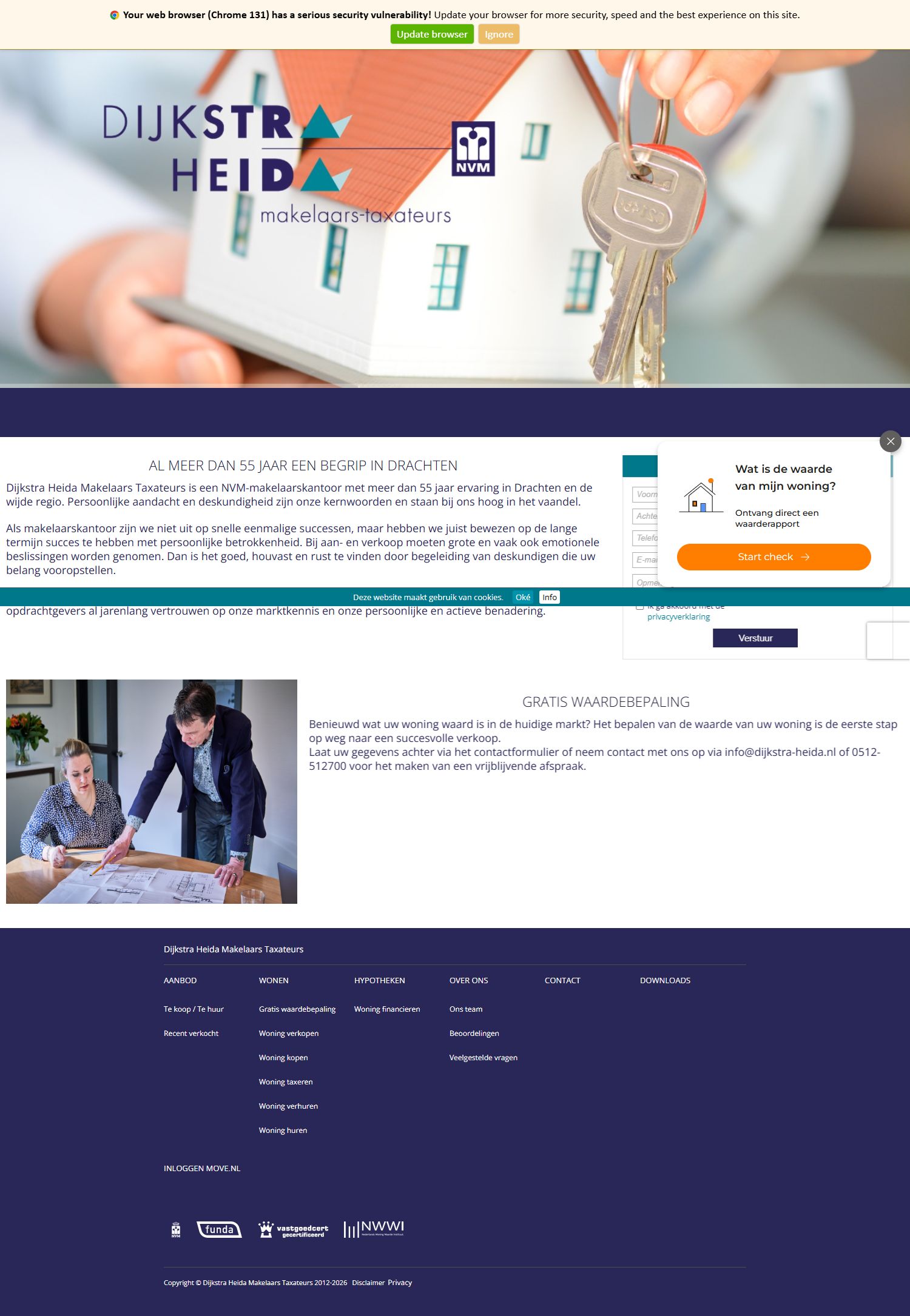 Screenshot van de website van www.dijkstra-heida.nl