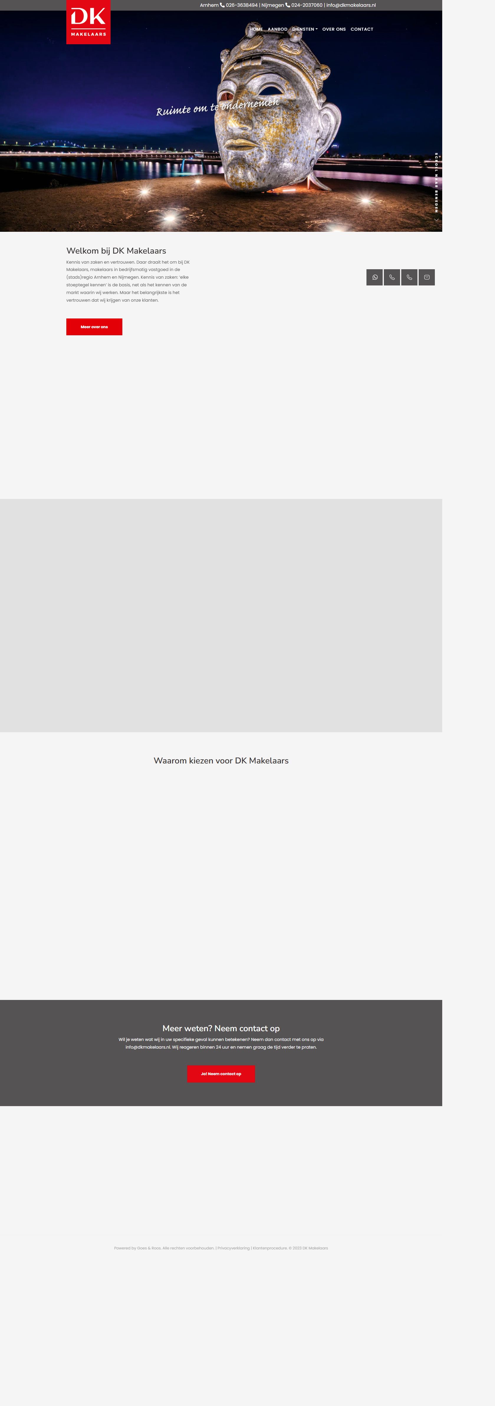 Screenshot der Website von www.dkmakelaars.nl