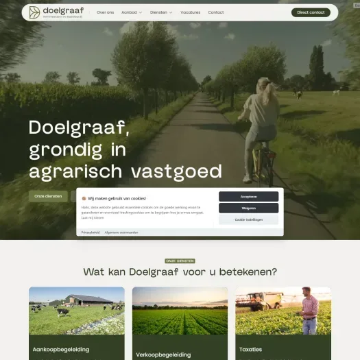 Capture d'écran du site web de www.doelgraaf.nl