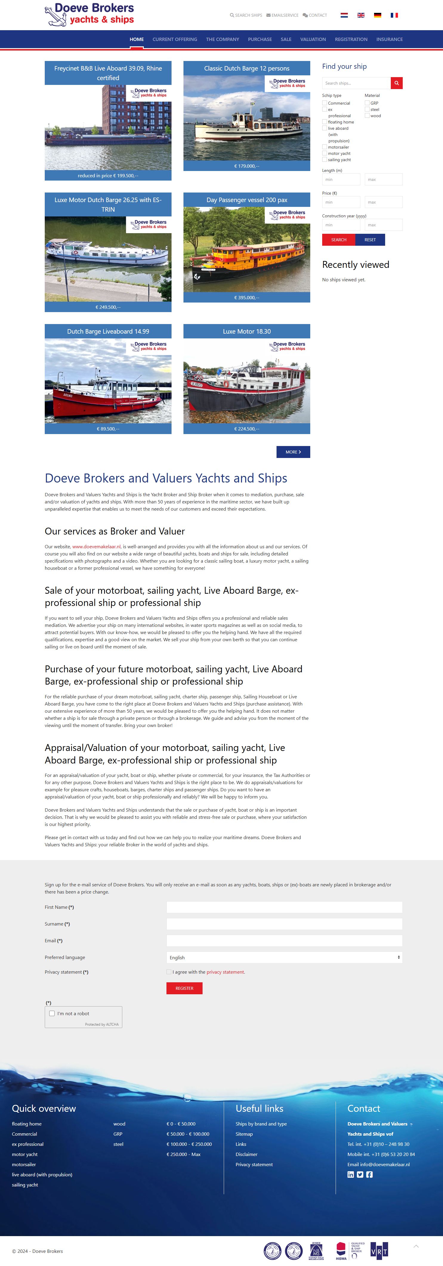 Office photo Doeve Makelaars en Taxateurs Jachten & Schepen VOF