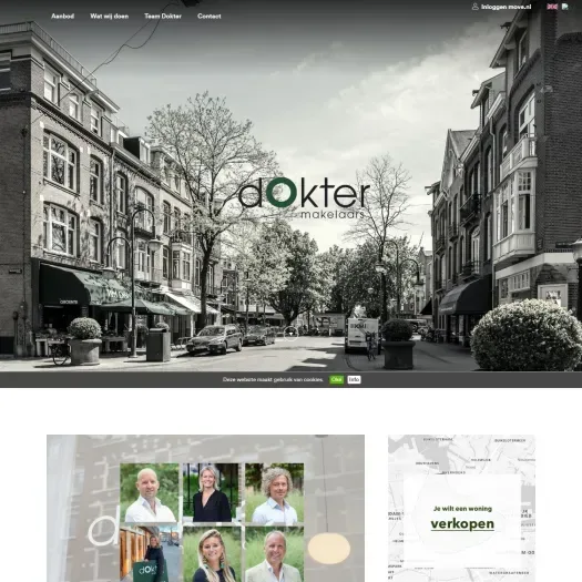 Capture d'écran du site web de www.doktermakelaars.nl