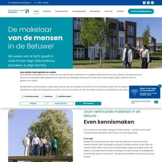 Capture d'écran du site web de www.dolronrivierenland.nl