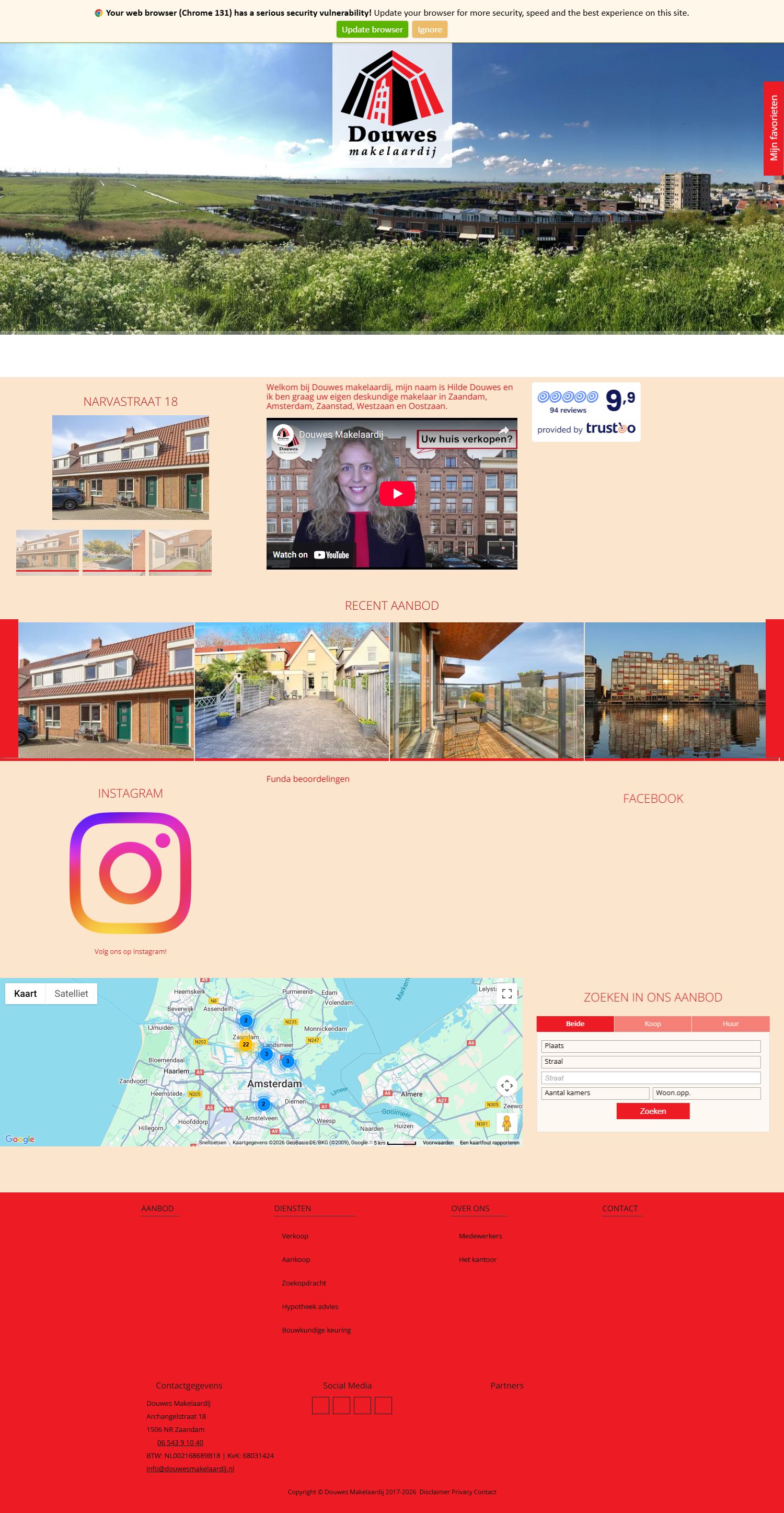 Screenshot der Website von www.douwesmakelaardij.nl