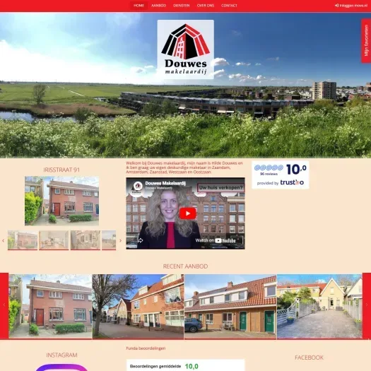 Screenshot van de website van www.douwesmakelaardij.nl