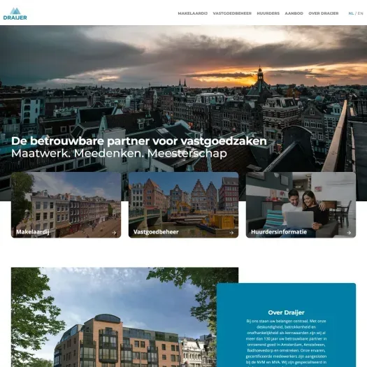 Screenshot van de website van www.draijer.com