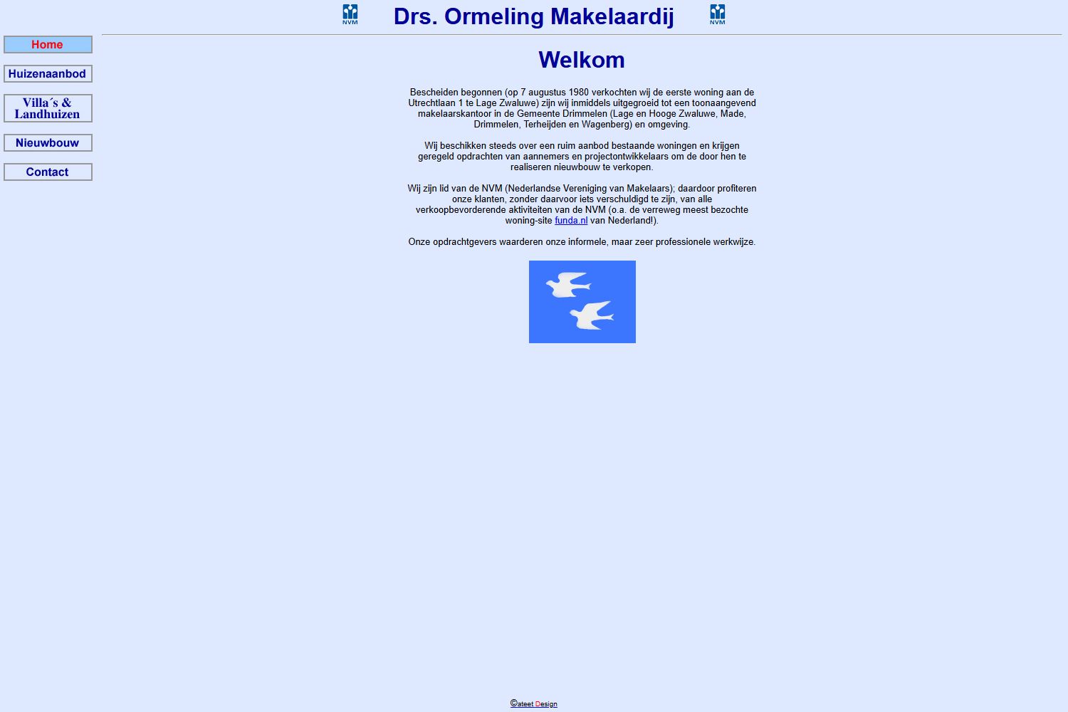 Screenshot der Website von www.ormeling.nl