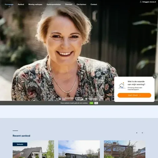 Screenshot der Website von www.dubufmakelaardij.nl
