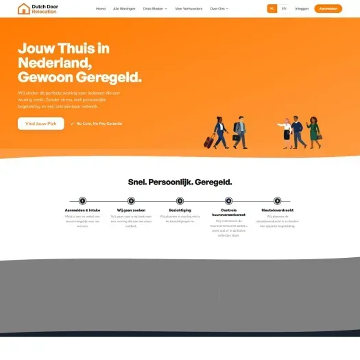 Screenshot van de website van www.dutchdoor.nl