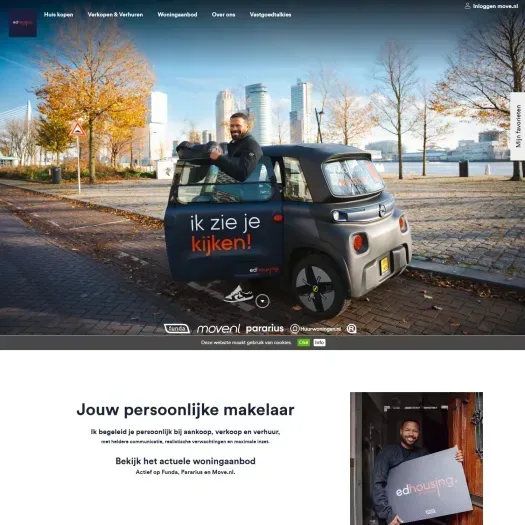 Screenshot der Website von www.edhousing.nl