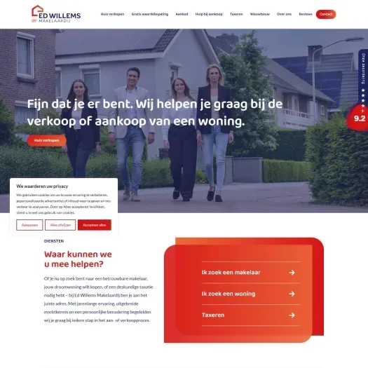 Screenshot van de website van www.edwillems.nl