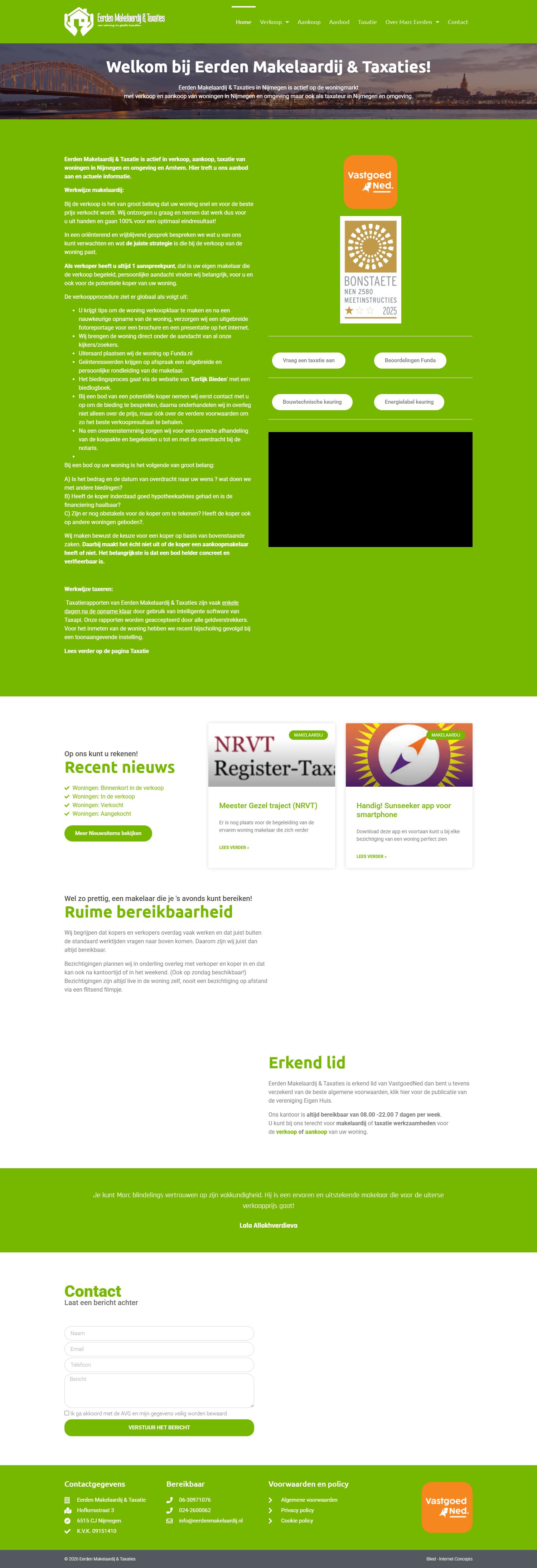 Screenshot der Website von www.eerdenmakelaardij.nl