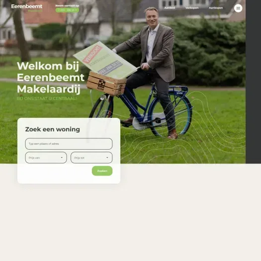 Capture d'écran du site web de www.eerenbeemtmakelaardij.nl