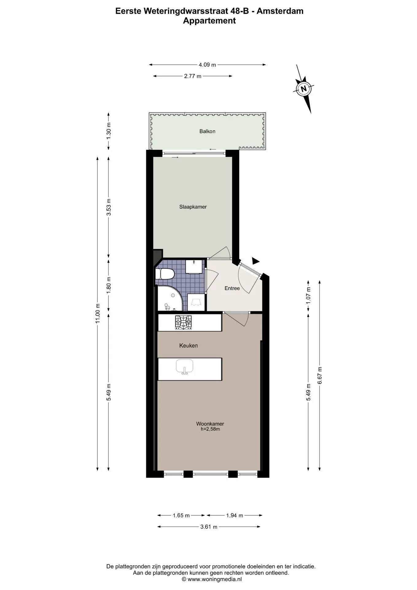 Eerste Weteringdwarsstraat 48 B Amsterdam thumbnail 29