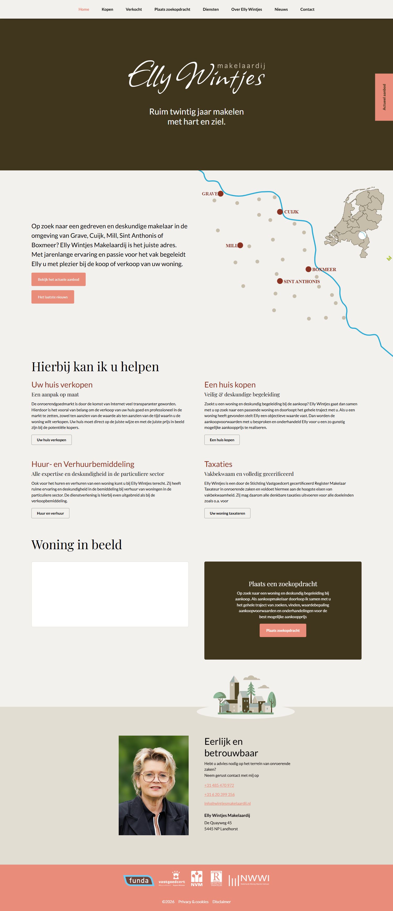 Screenshot der Website von www.wintjesmakelaardij.nl