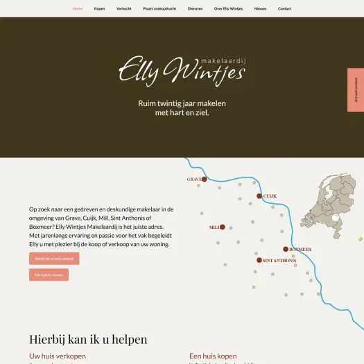 Screenshot van de website van www.wintjesmakelaardij.nl