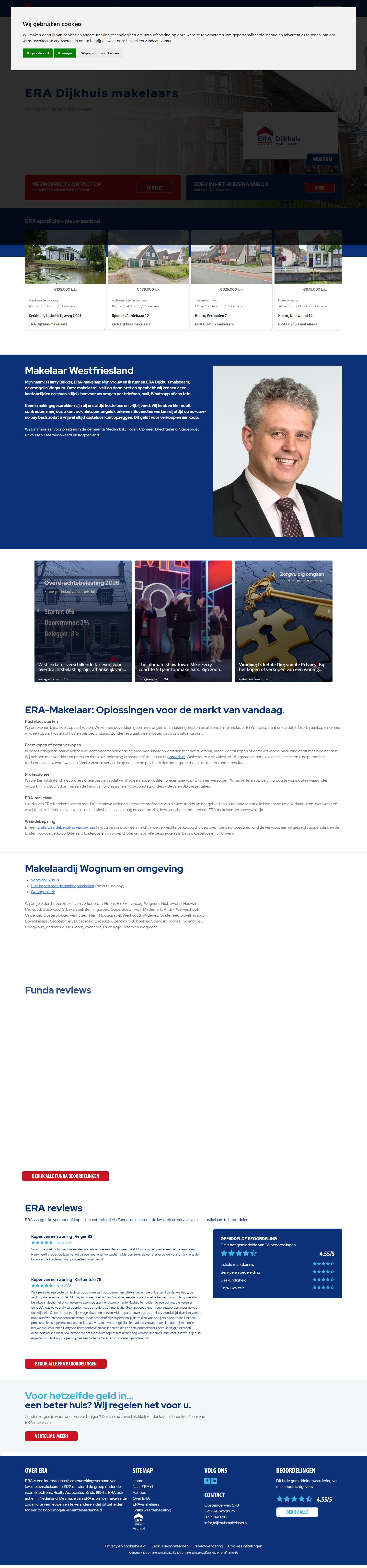 Screenshot der Website von www.dijkhuismakelaars.nl
