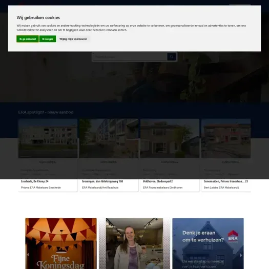 Screenshot van de website van www.eramakelaardijgooi.nl